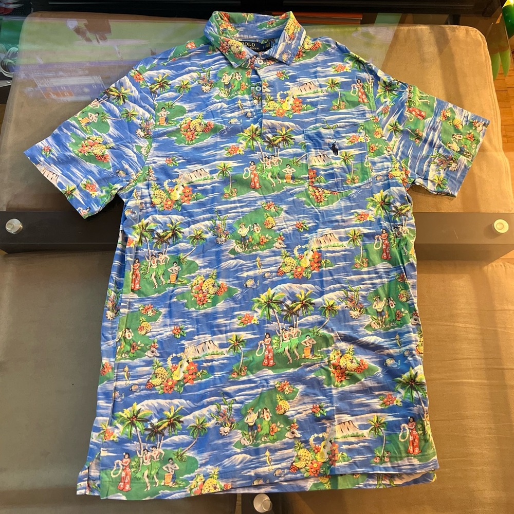 Ralph Lauren Hawaiian Polo Blue Size Large